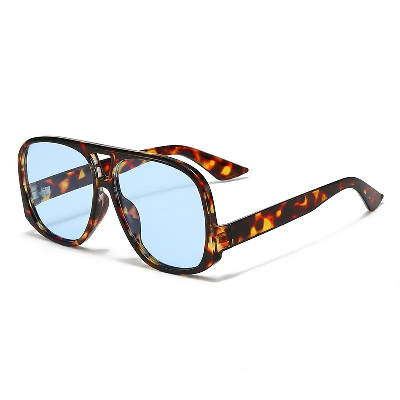 Carey cristal azul cuadrados oversize