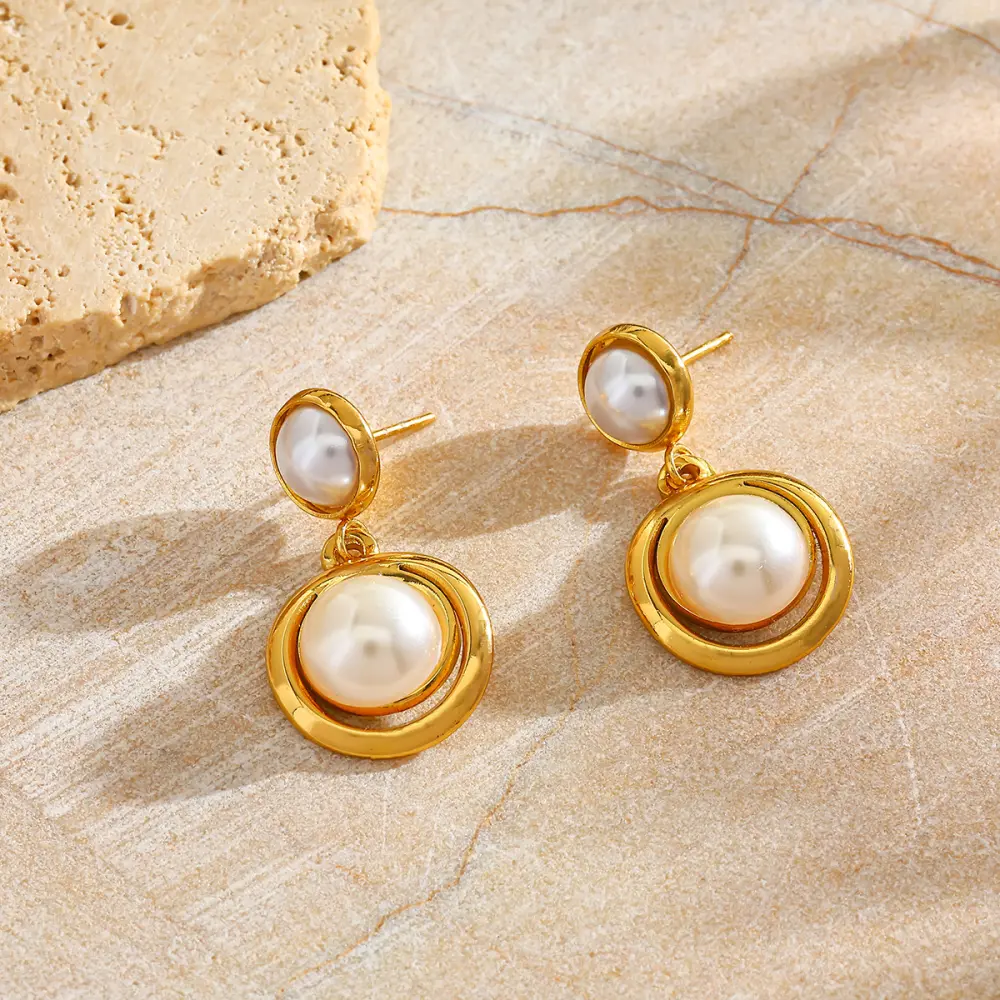 Doble Perla colgante