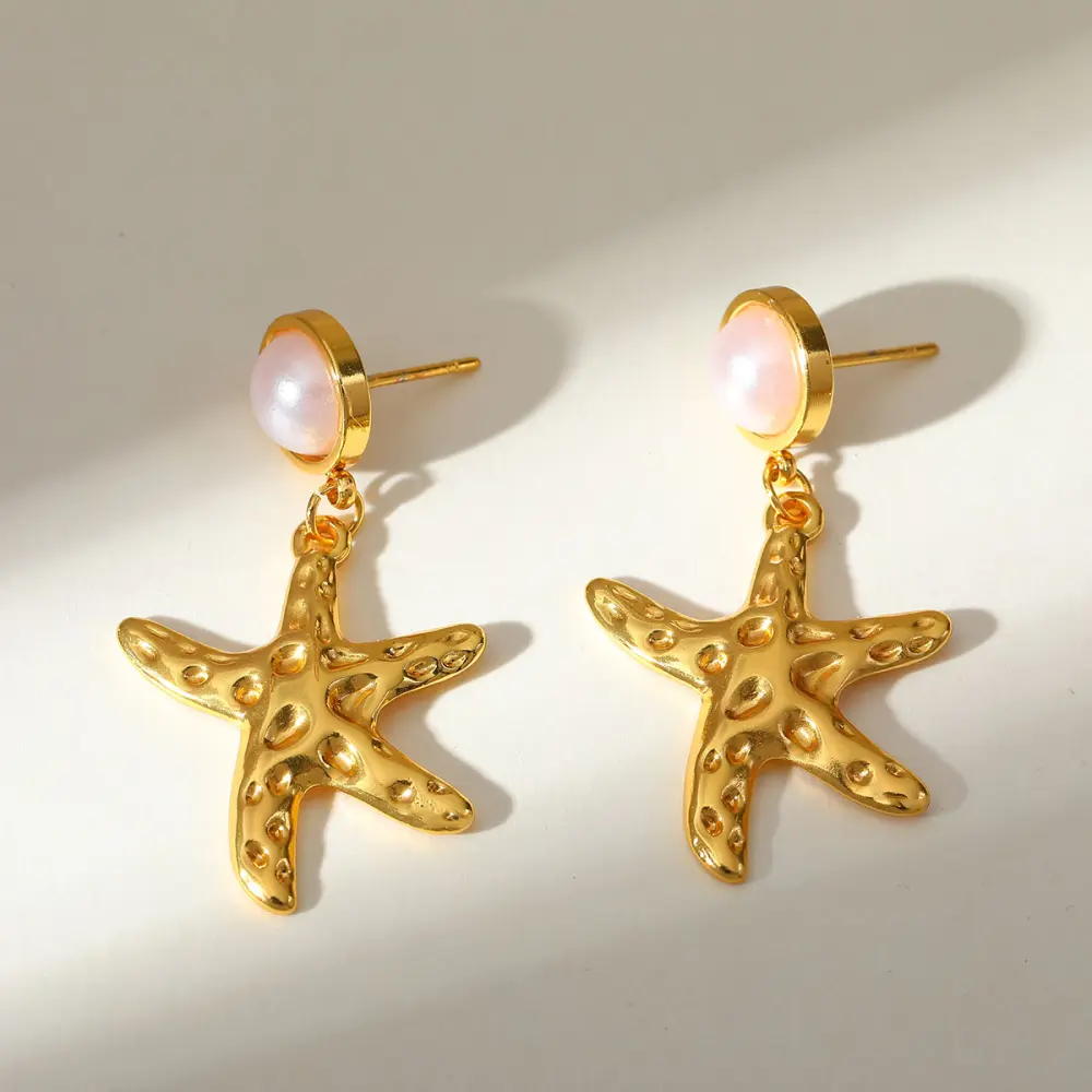 Estrellas marinas con Perla colgantes