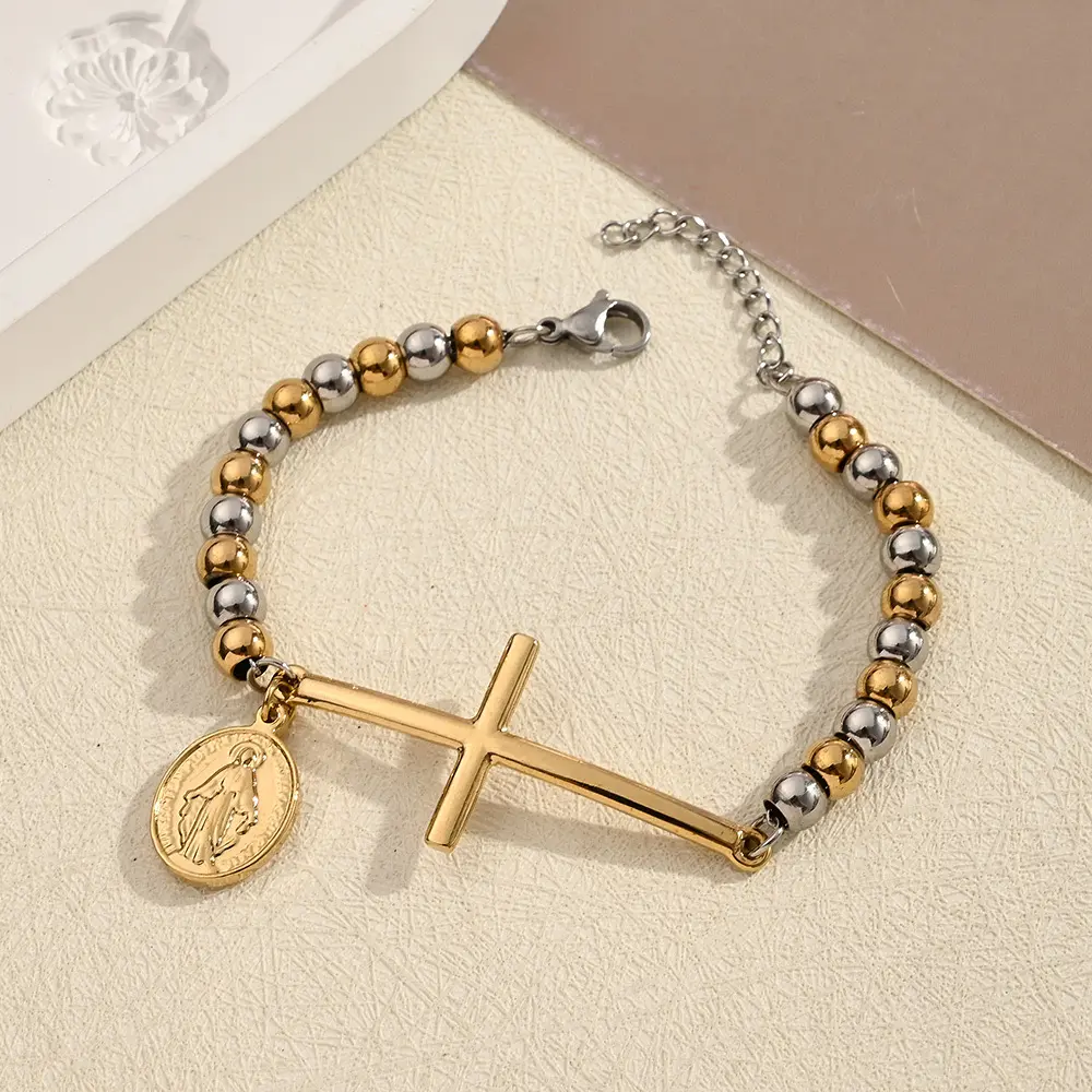 Maxi cruz balines con Virgen María