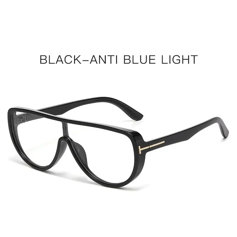 Marco negro cristal transparentes oversize