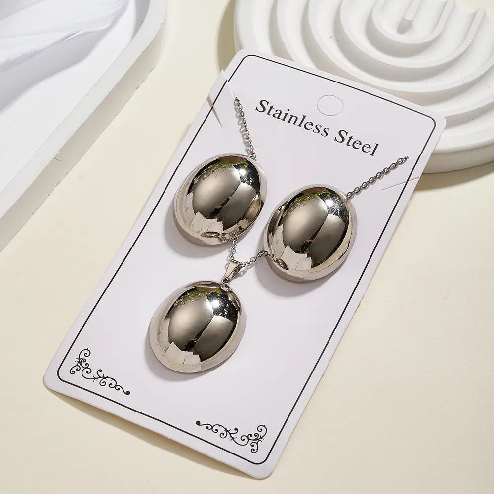Juego de máxi óvalos cadena y aretes