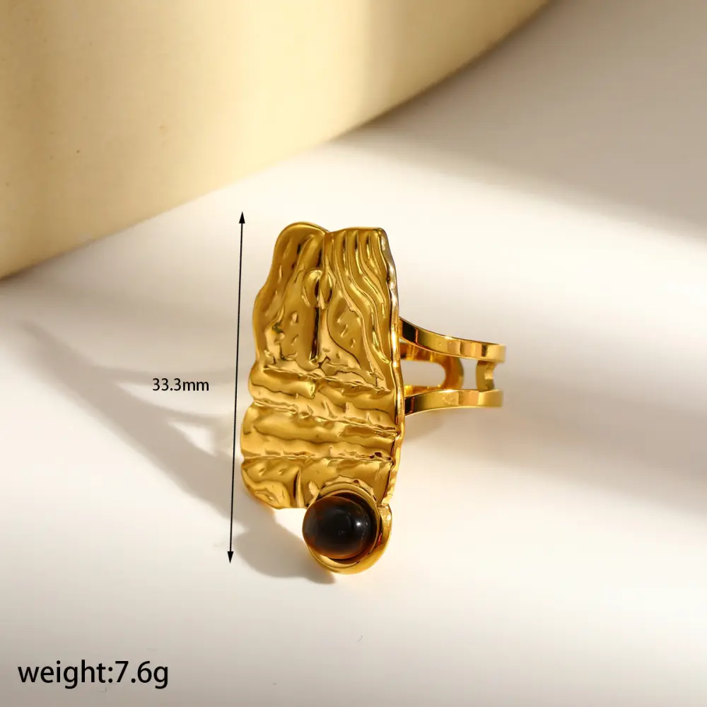 Maxi anillo con ojo de tigre
