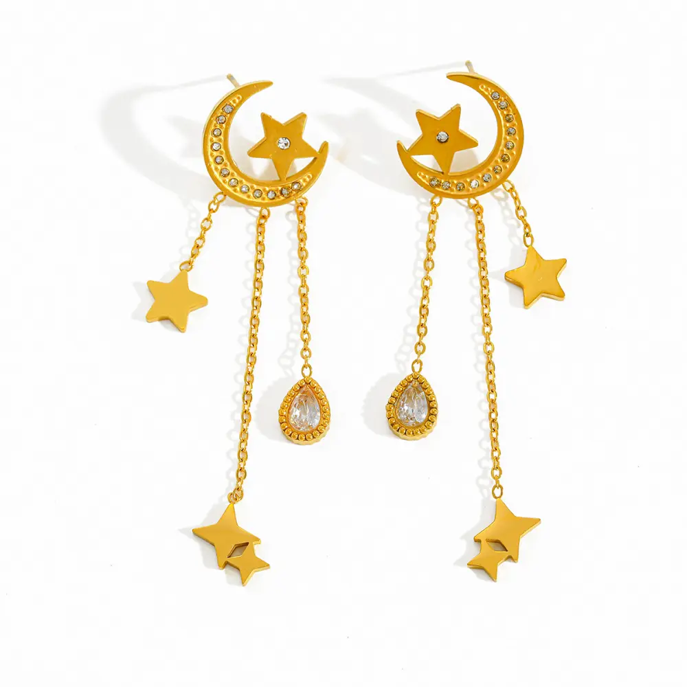 Luna y estrellas largos