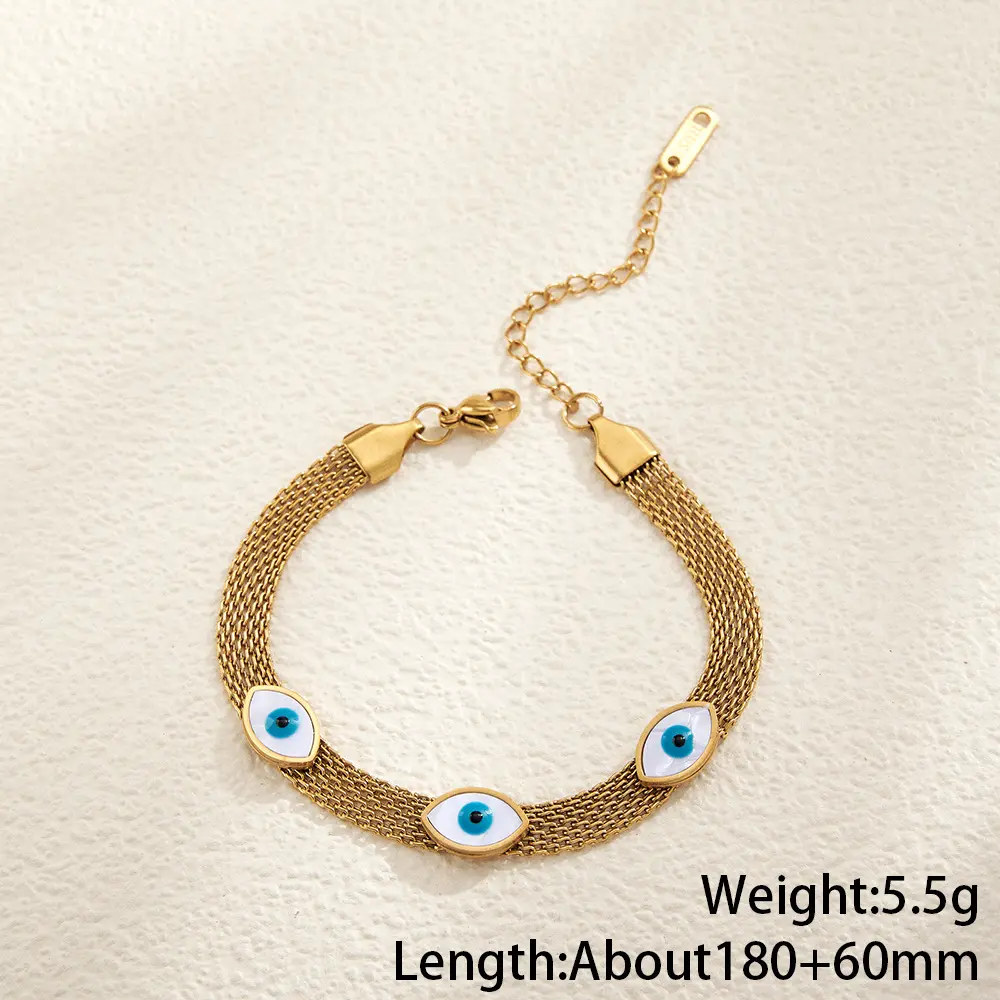 Pulsera tejido con ojo turco