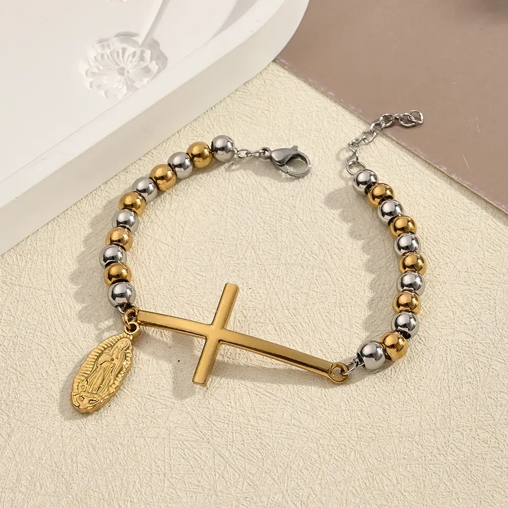 Maxi cruz balines con Virgen de Guadalupe