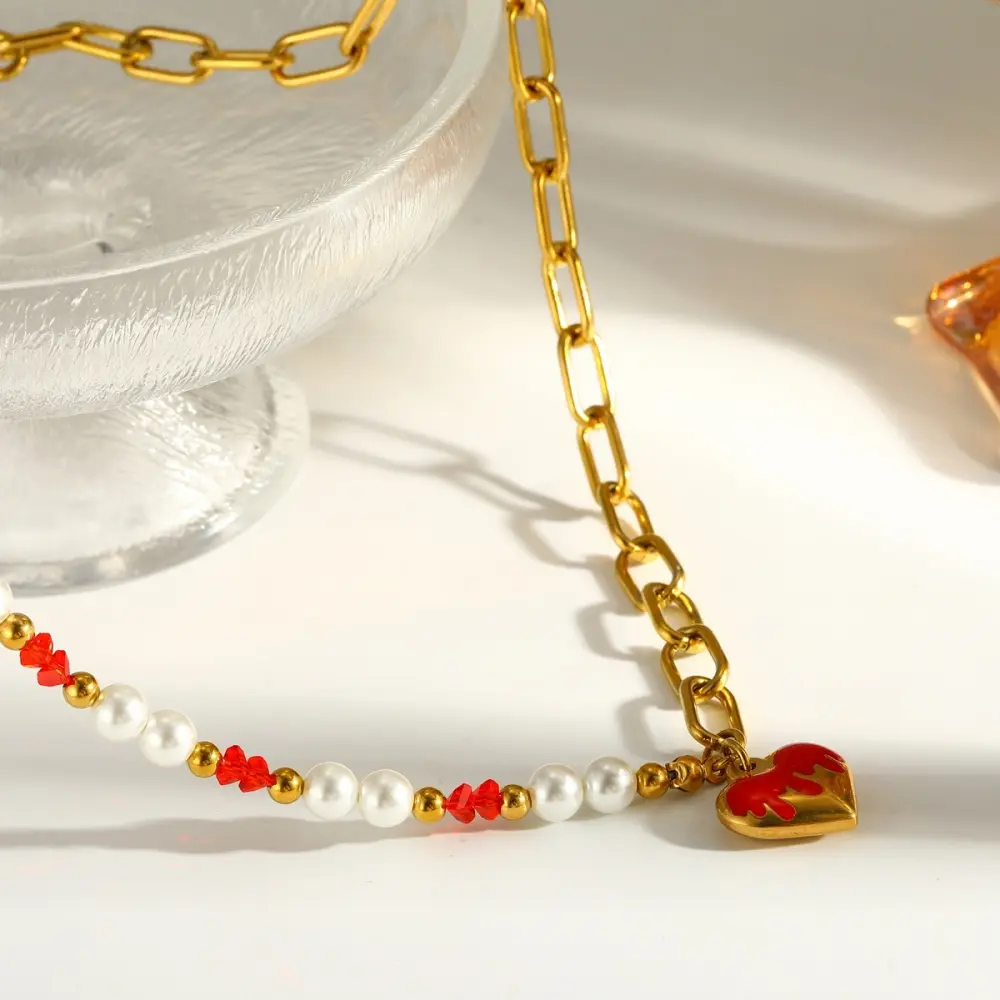Corazon con Perlas