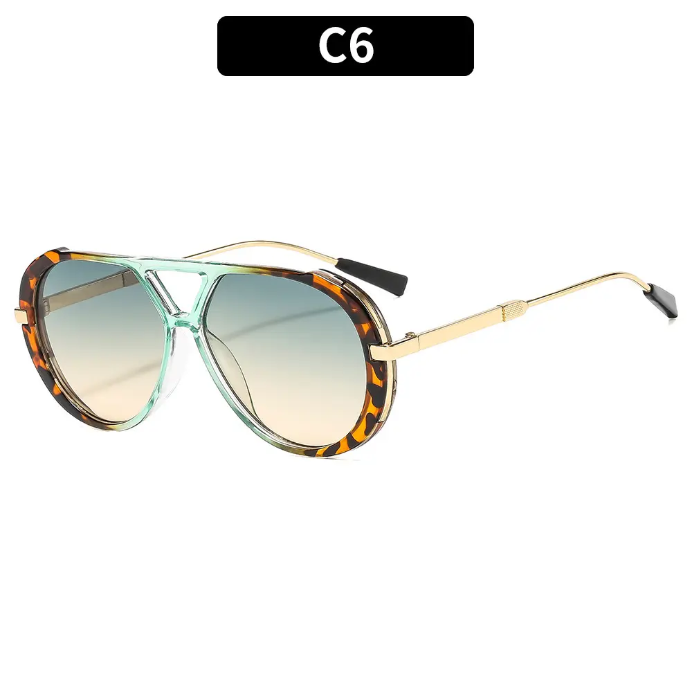 Marco estampado leopardo cristal azul