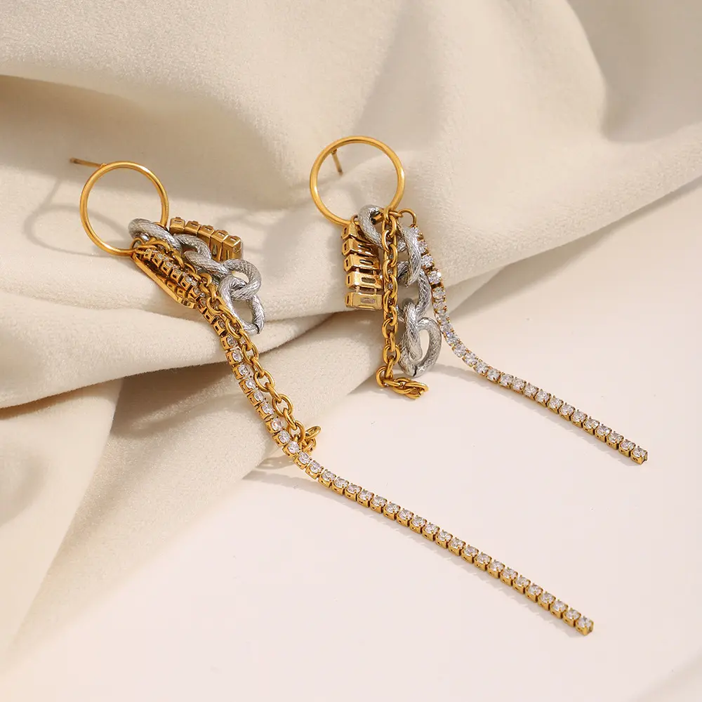 Cadenas colgantes bicolor