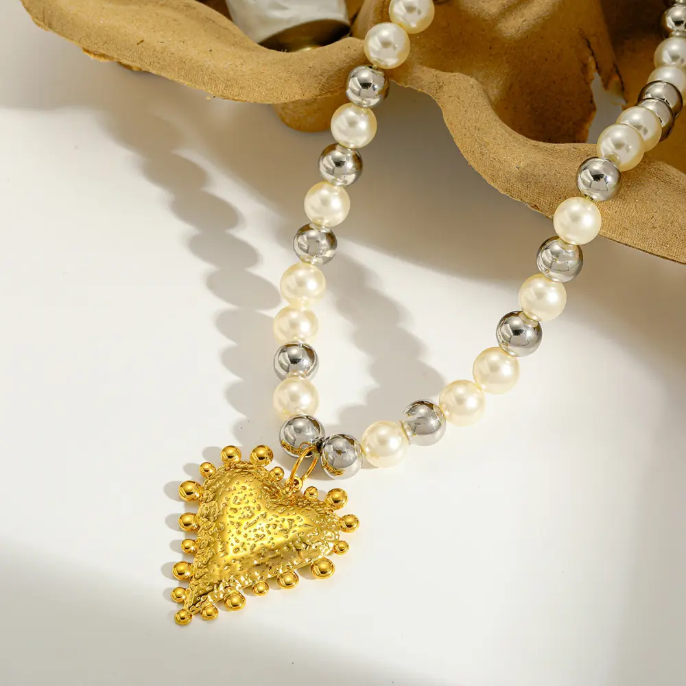 Balines con Perlas Maxi corazon