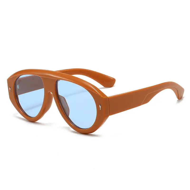 Montura vintage naranja cristal azul