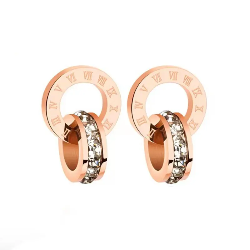 Rose gold número romano
