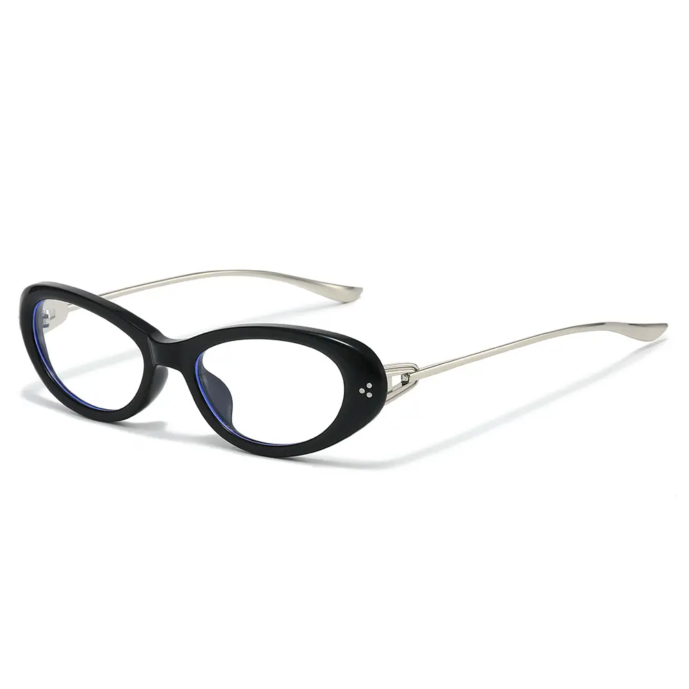 Gentle monster ovalado negro cristal transparente