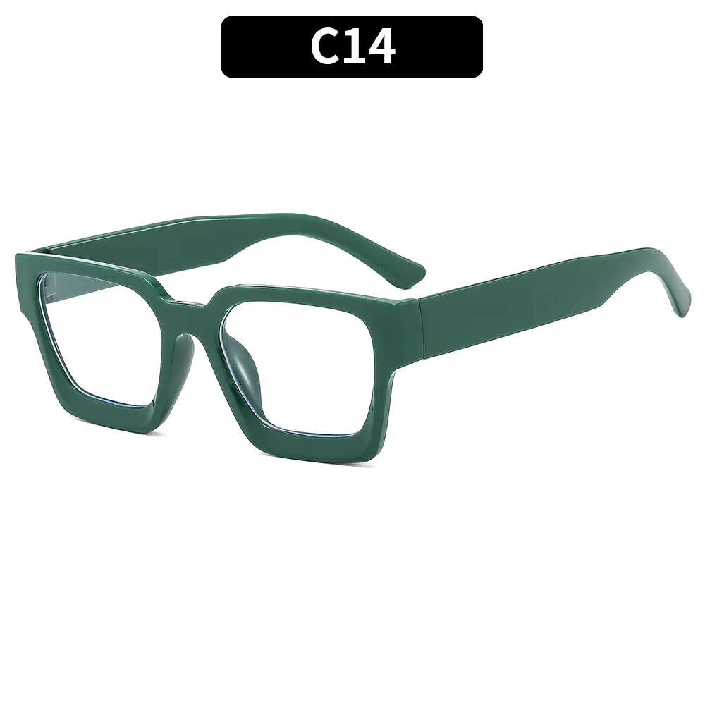 Cuadrados verdes cristal transparente