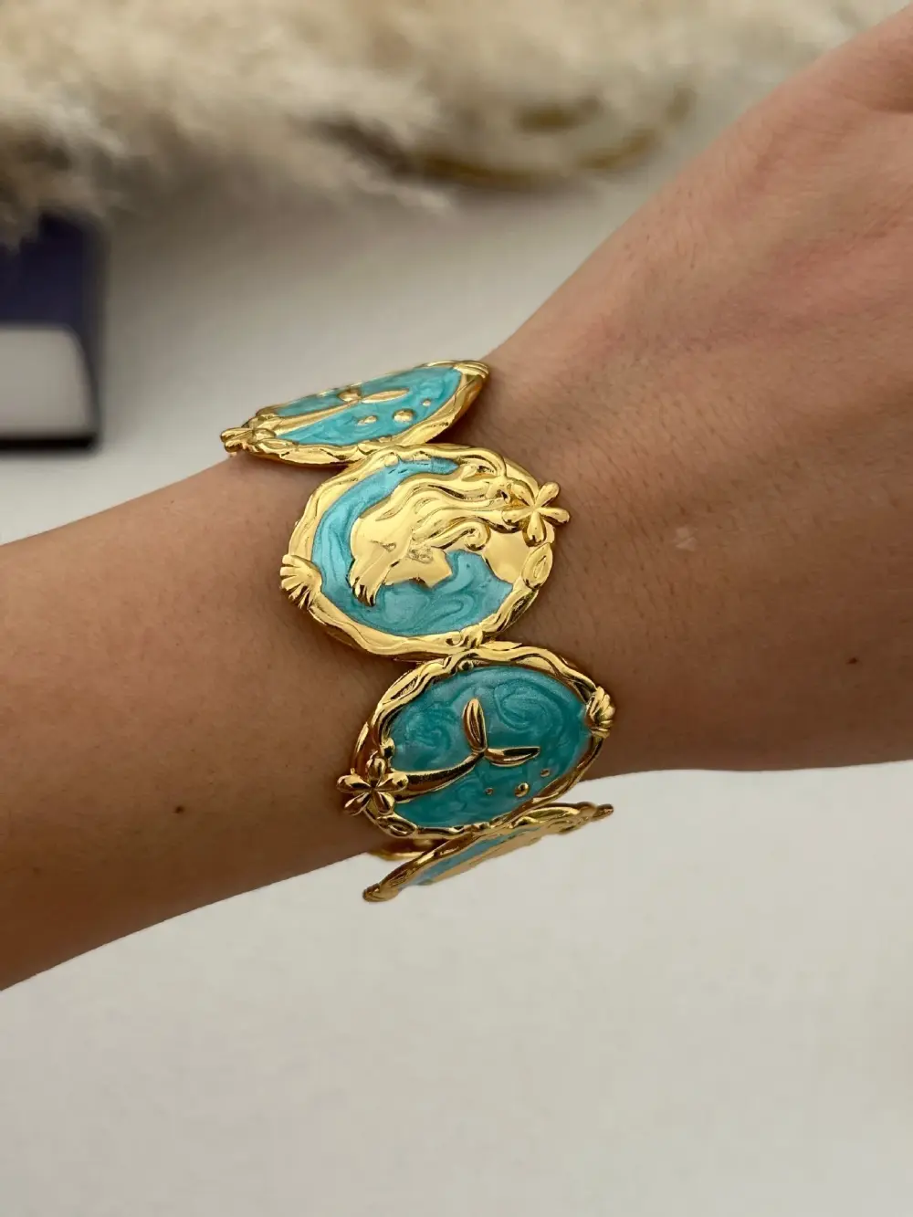 Maxi Brazalete marino esmaltado
