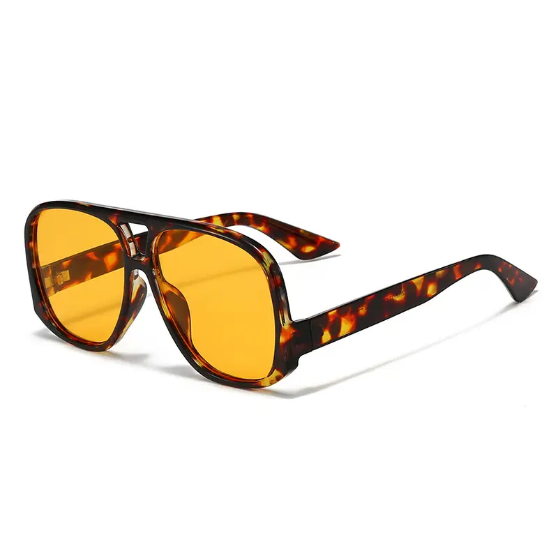 Carey cristal amarillo cuadrados oversize