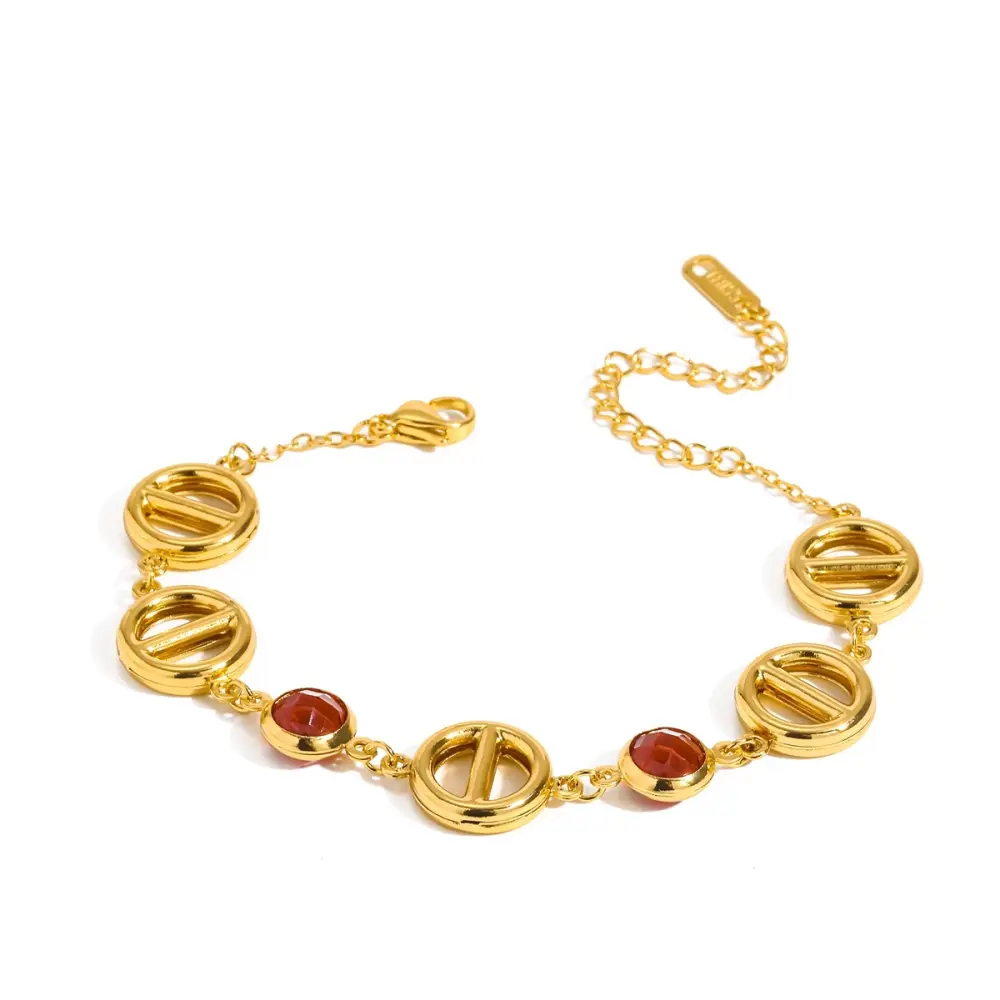 Tipo Gucci cristal rojo 316L