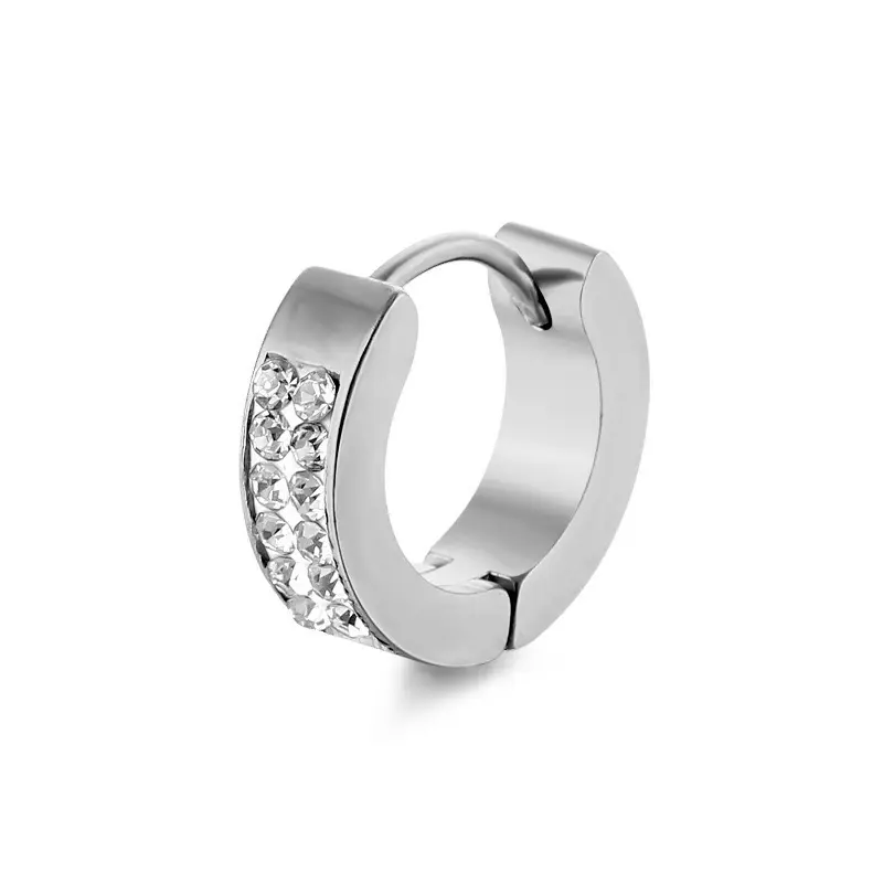 Argollas plateadas con circon