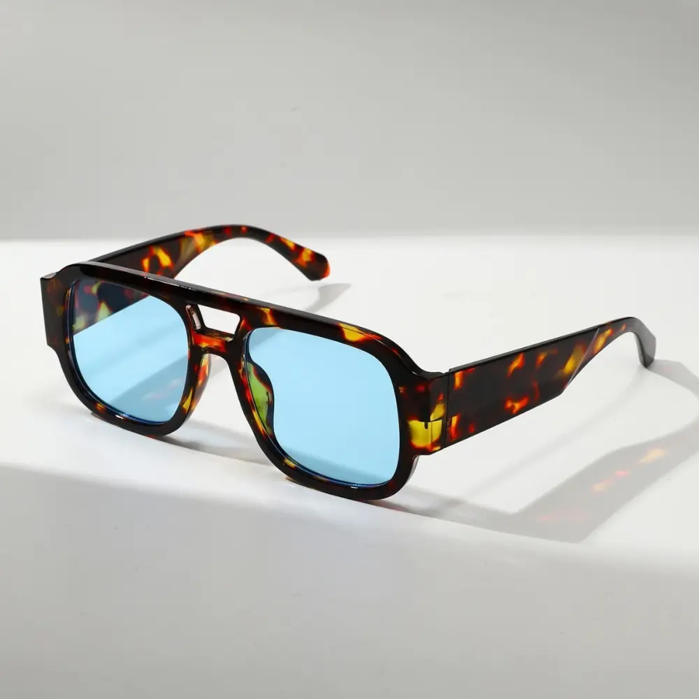 Carey cristal azul cuadrados