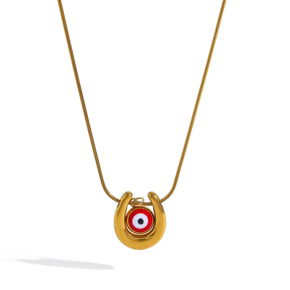 Herradura con ojo turco rojo