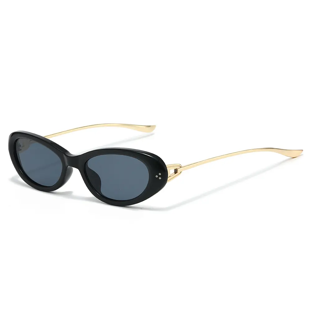 Gentle monster ovalado negro cristal negro